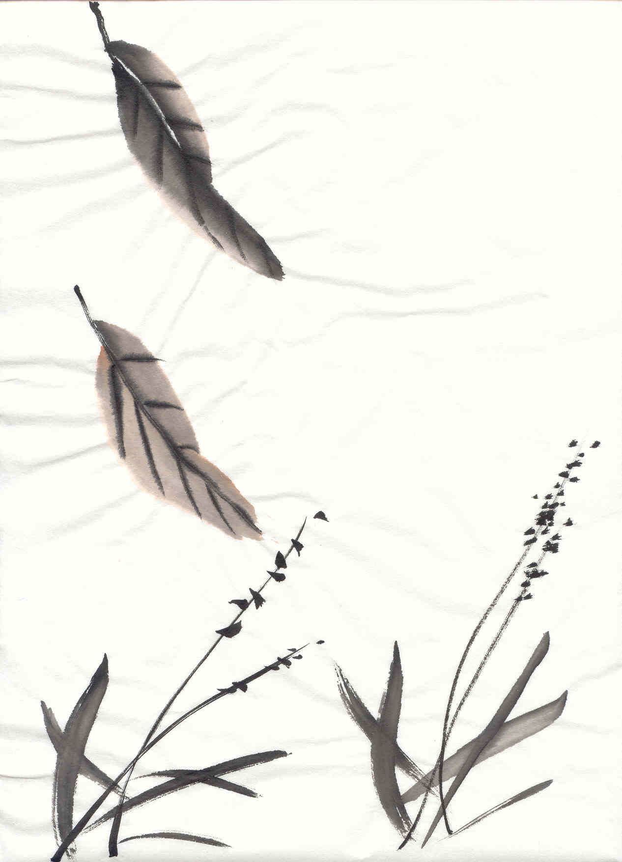 Winter Approaching. Drawing by Sanae Yajima